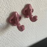 Ensemble de salle de bain en fonte émaillée rose