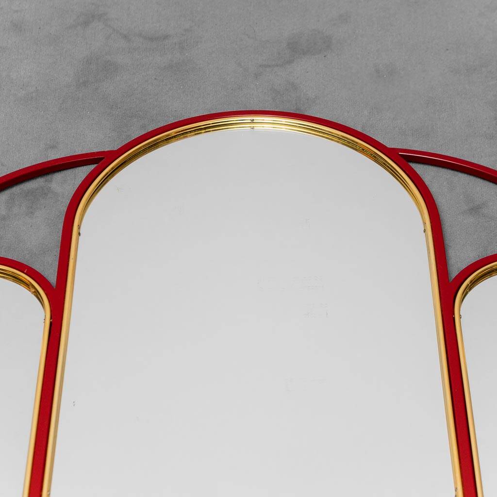 Miroir mural en métal moderne et vintage des années 70