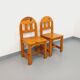 Paire de chaises vintage en pin des années 70 80