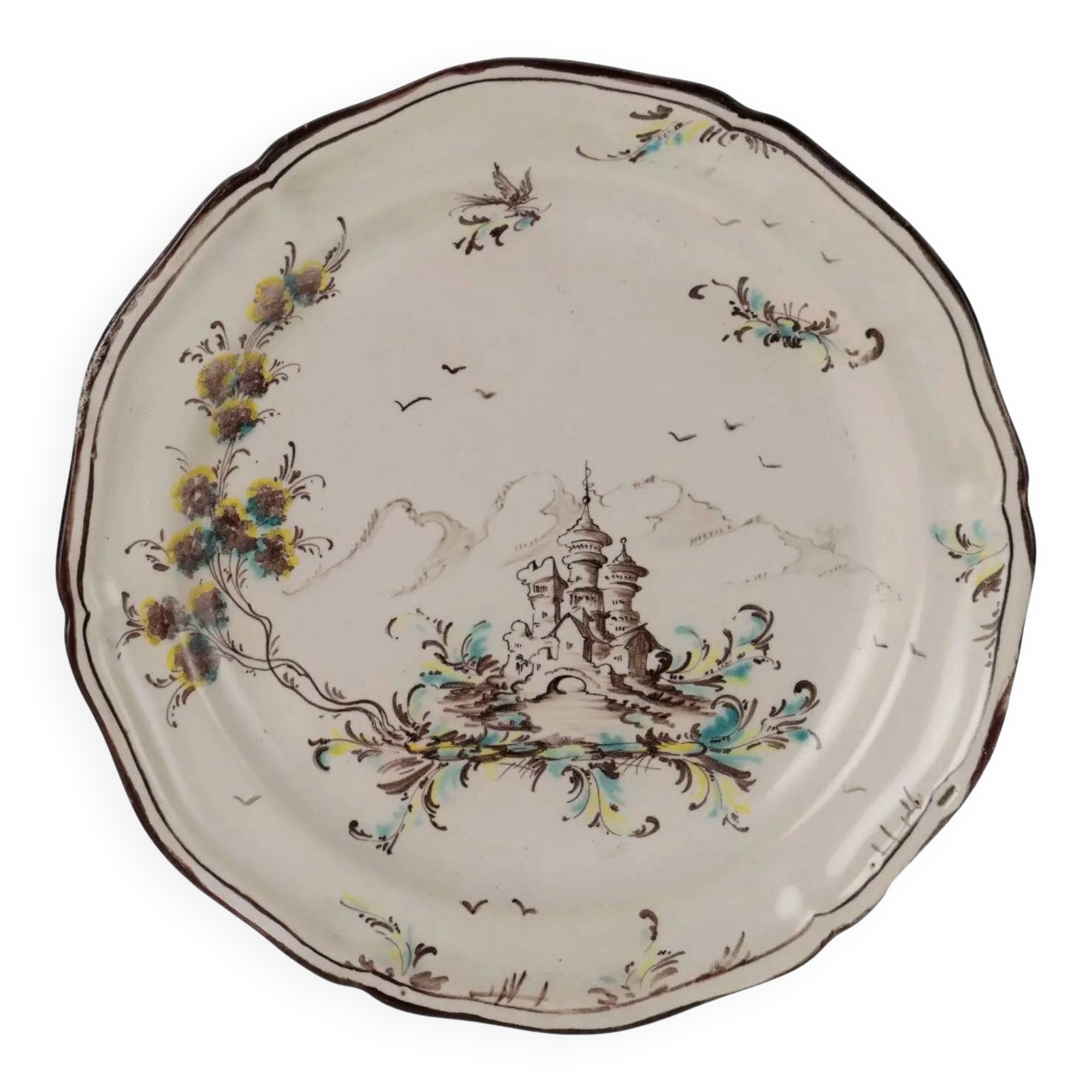 Antique majolica plate, Italy, 19th-20th century