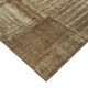 Handmade anatolian overdyed 196 cm x 302 cm brown patchwork carpet