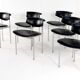 Set of 6 vintage Rudolf Wolf Meander Alpha 'Doorn' chairs