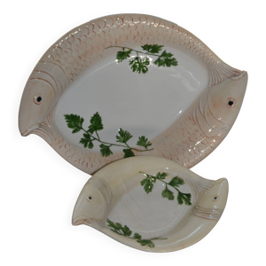 2 plats à poissons en - italienne