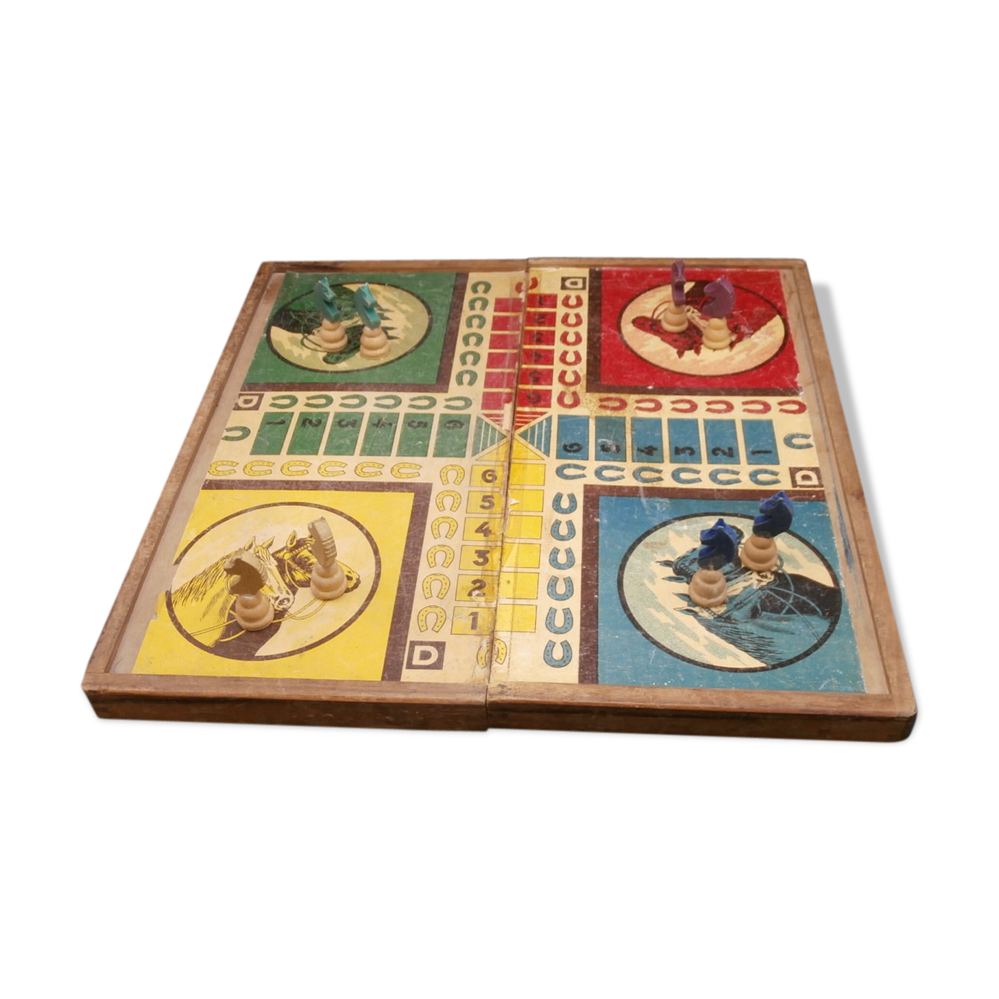 Petits chevaux jeu de l'oie vélodrome