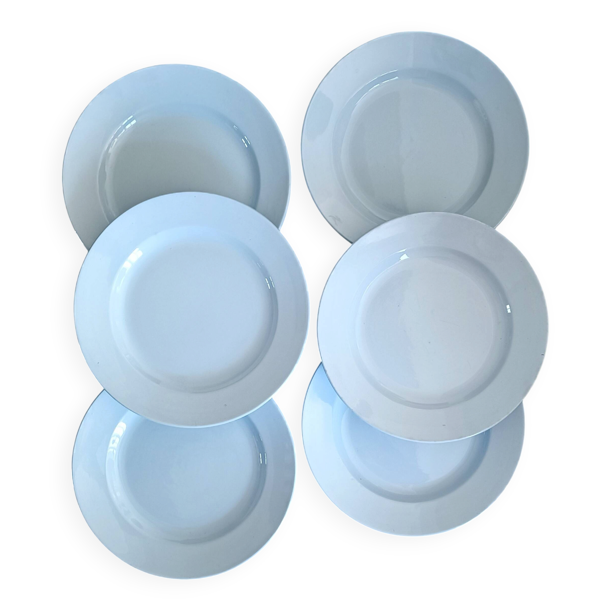 6 flat plates Gien