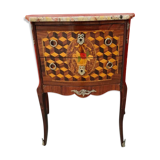 Commode en marqueterie Louis XVI Transition