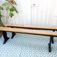 Pair of large wooden benches