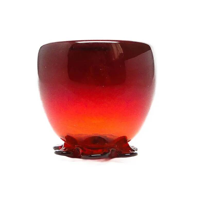 Vase, mid-century modern, glass, designed by J. Słuczan-Orkusz, Poland, 1970s