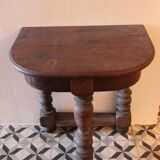 Solid oak console. Late 19th century