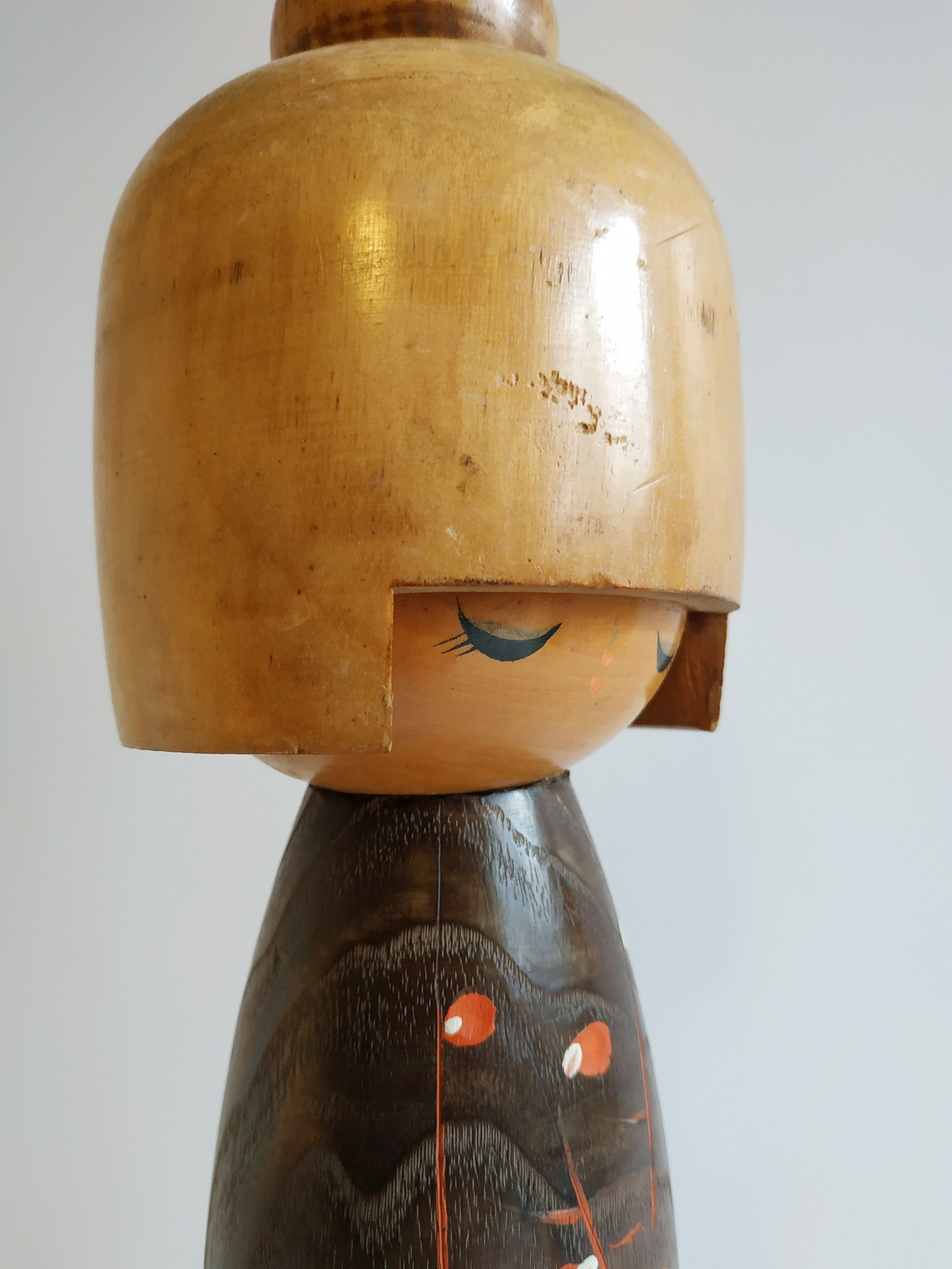 Kokeshi Doll - "Awakening of Love" by Master Usaburo Okamoto, 1917-2009 - vintage 1960