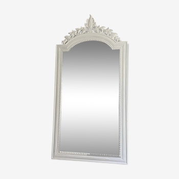 Miroir avec  fronton décoré 148x74cm