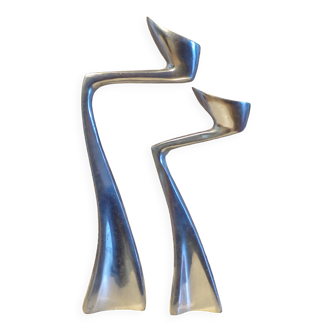 Set of 2 Arclumis "Swan" SCP candlesticks by Matthew Hilton
