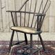 19th century English armchair in 19th century elm and beech