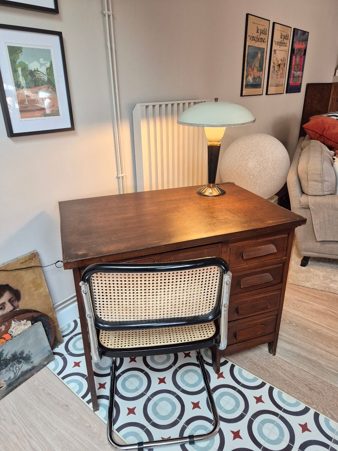Small vintage wooden desk