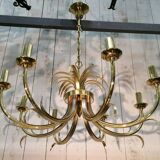 Brushed Metal and Gold Metal Pineapple Pendant in the Style of Maison Charl