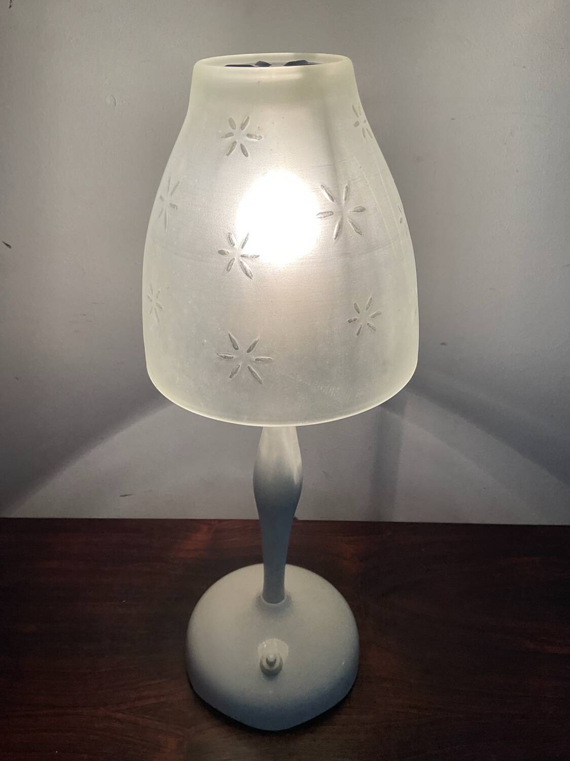 Vintage IKEA lamp in frosted glass and metal
