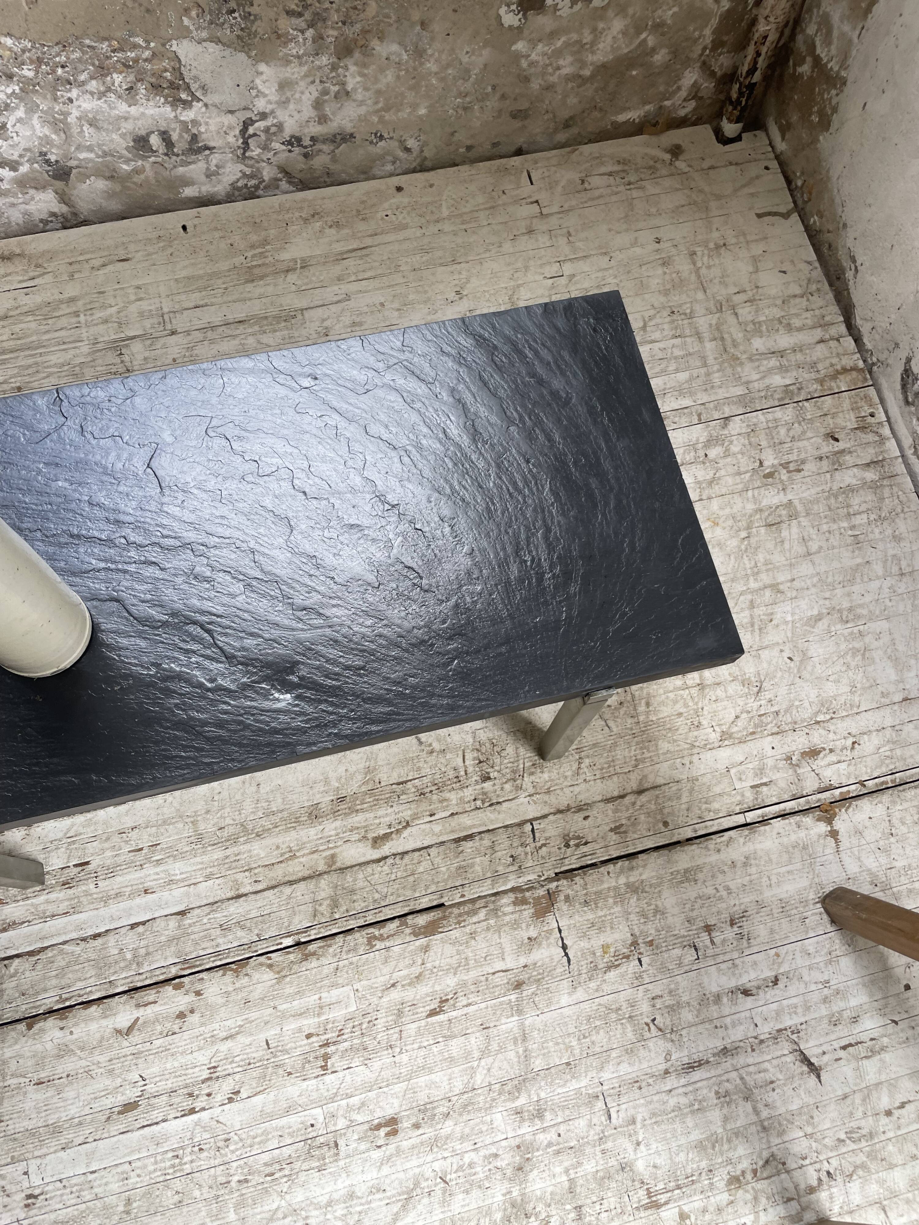 1950s slate coffee table