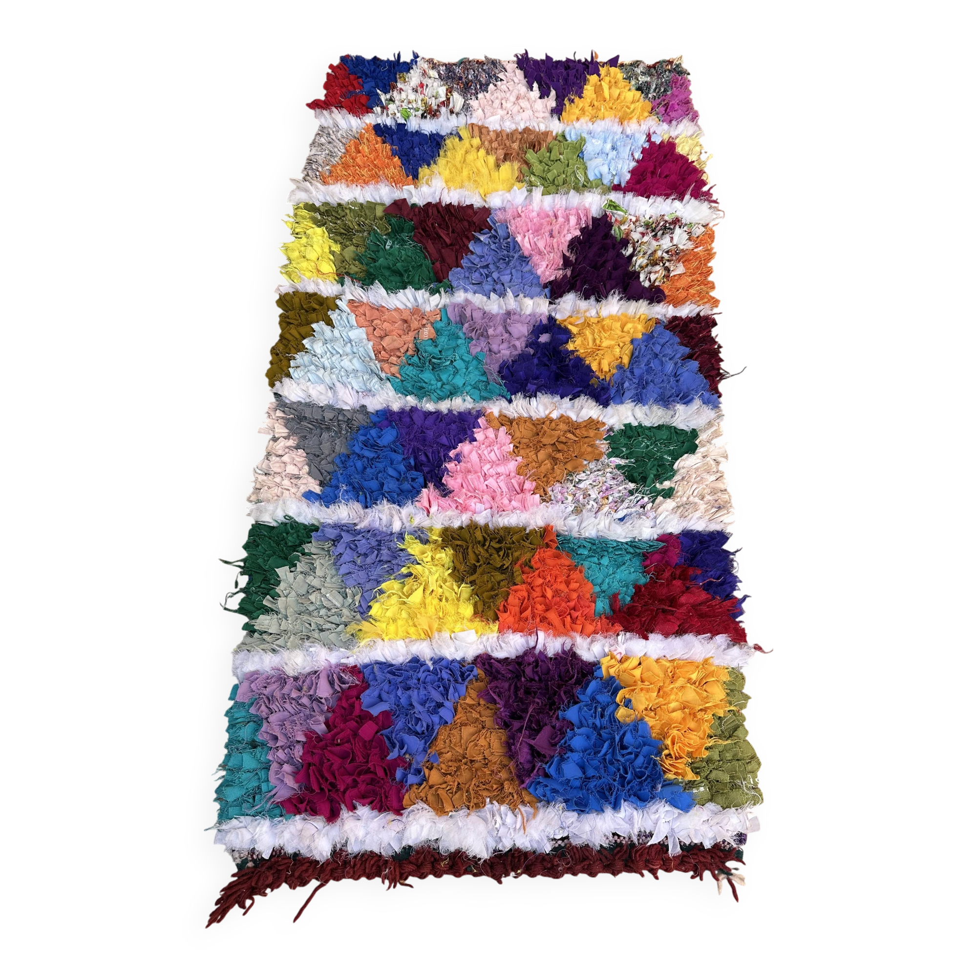 vintage boucherouite rug; berber boucherouite rug 120 cm x60 cm