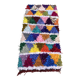 vintage boucherouite rug; berber boucherouite rug 120 cm x60 cm