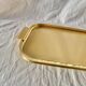 Plateau vintage Carefree en aluminium anodisé doré - Made in England