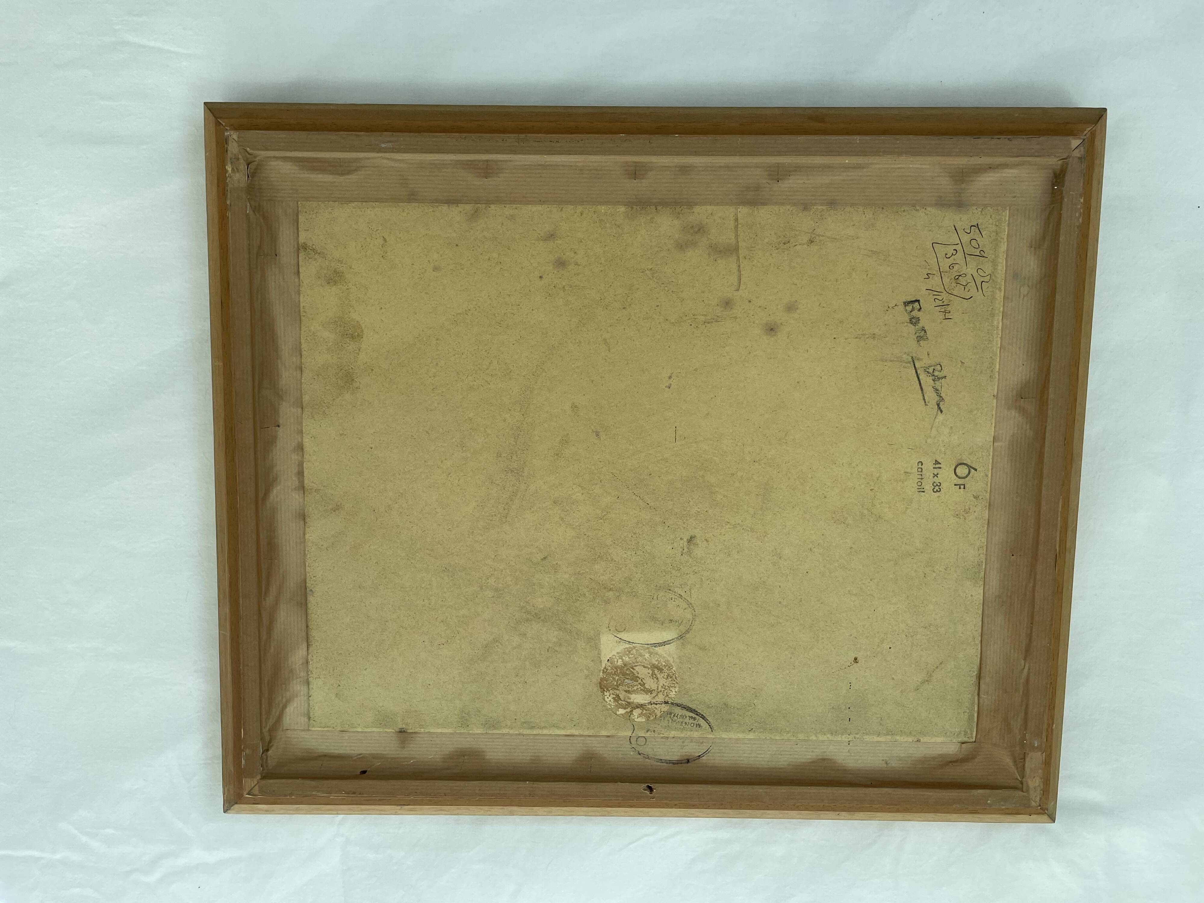 Vintage, oil painting, still life with bouquet of flowers, book, 20th century, signed