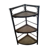Rattan corner shelf
