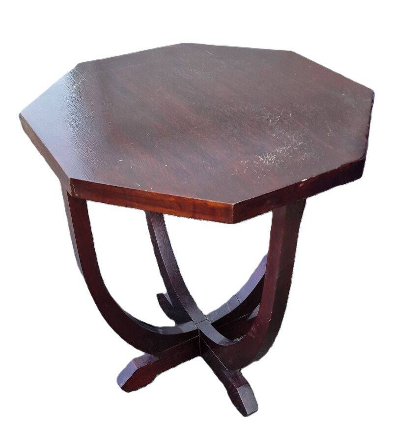 Small Octagonal Art Deco Pedestal Table