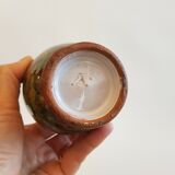 Vintage ceramic terracotta vase enamels