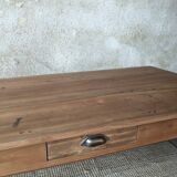 Large restored walnut coffee table