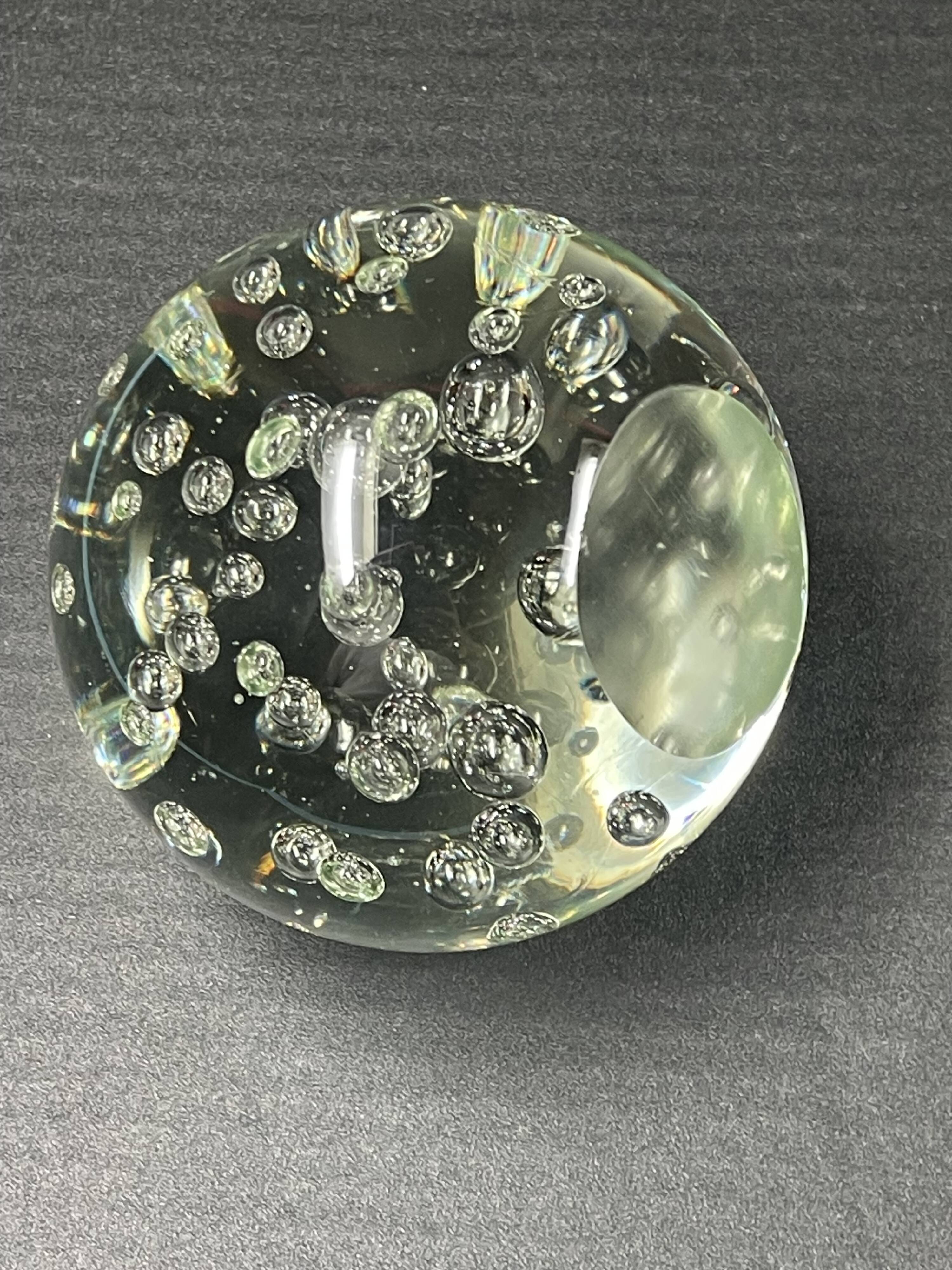 Sulfur ball Bubble glass paperweight diameter 10 height 9 cm