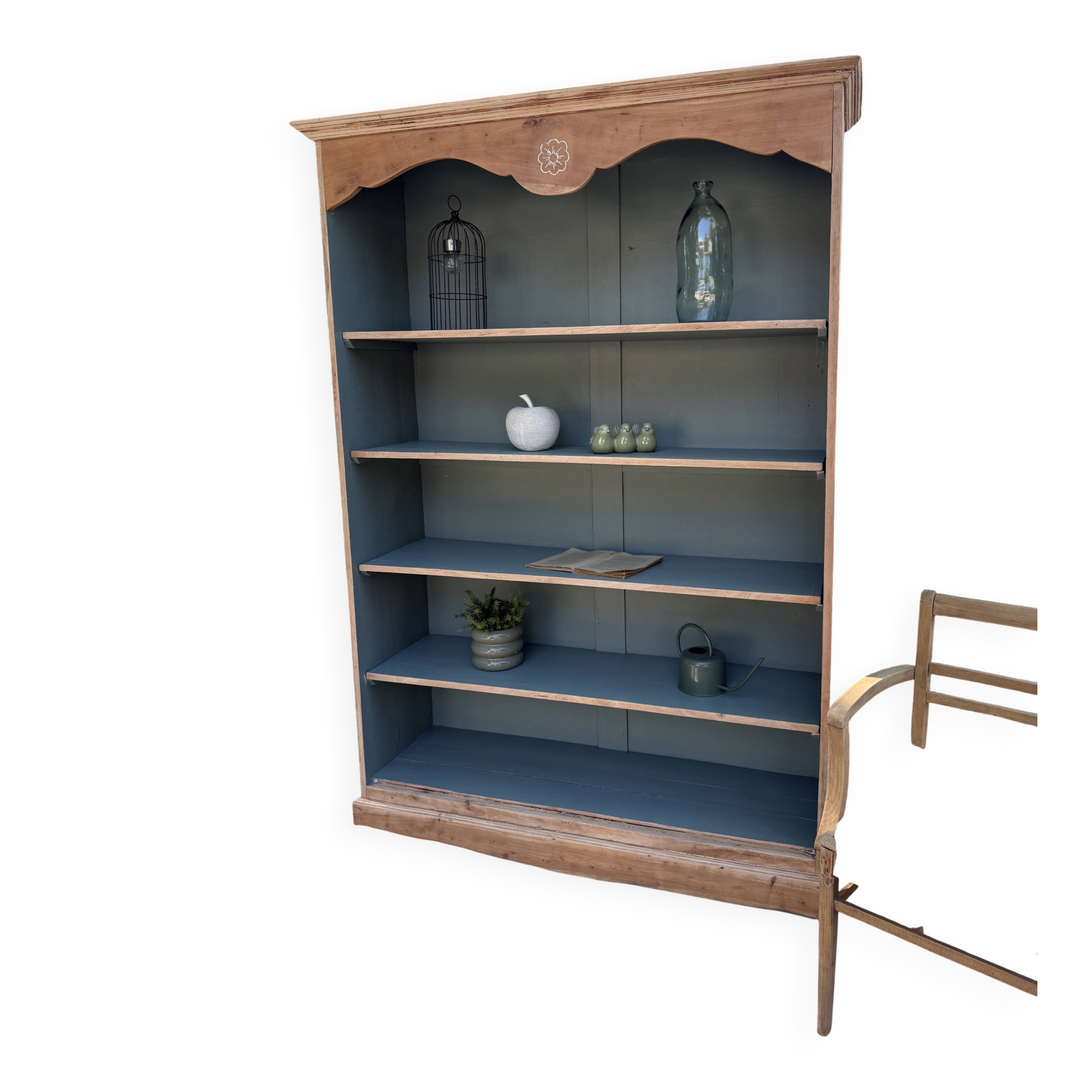 Renovated solid wood library