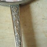 Old hand mirror beveled glass
