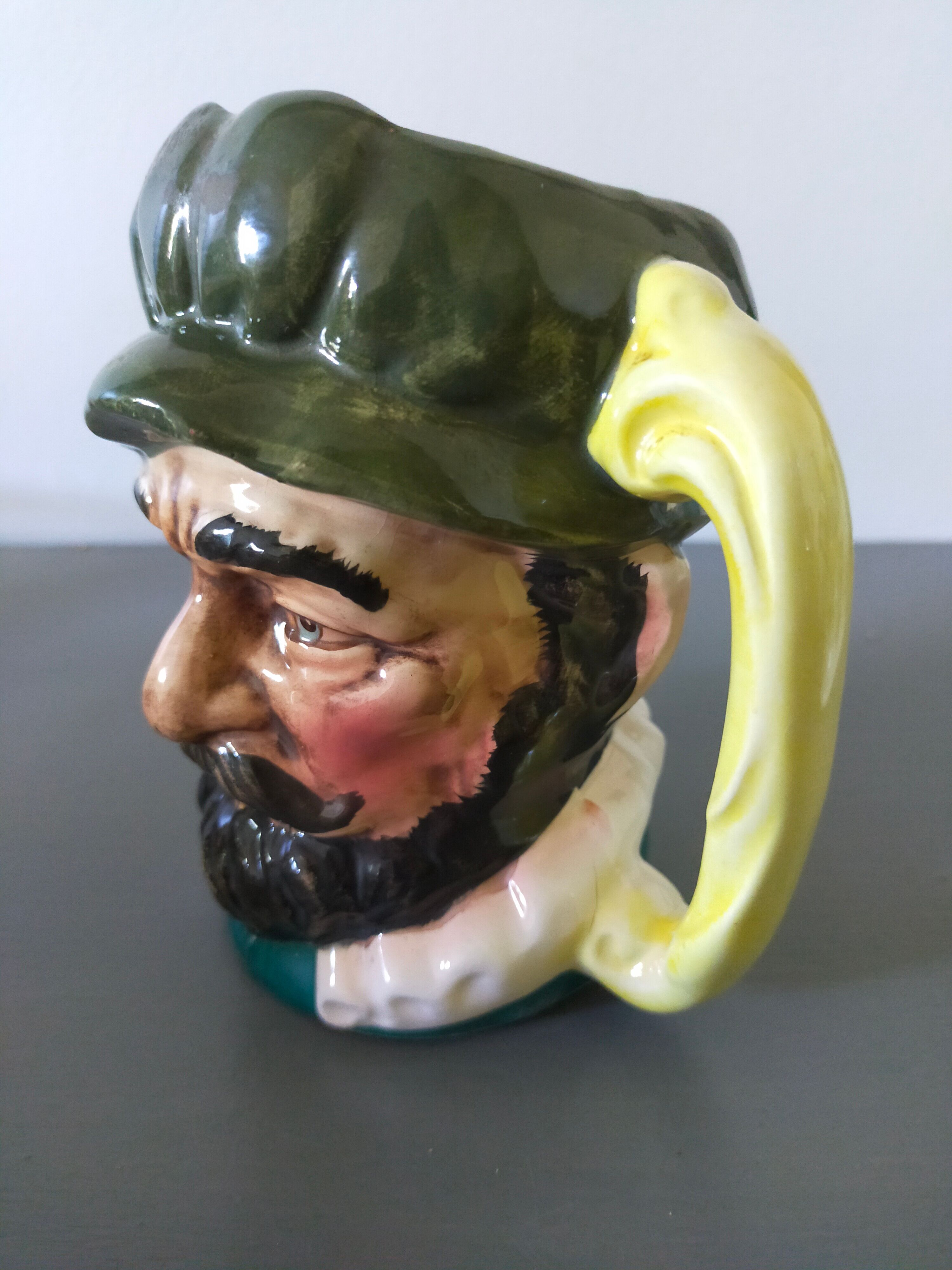 Vintage ceramic face mug, royal doulton style character figure
