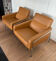 2 fauteuils en cuir design Arne Jacobsen