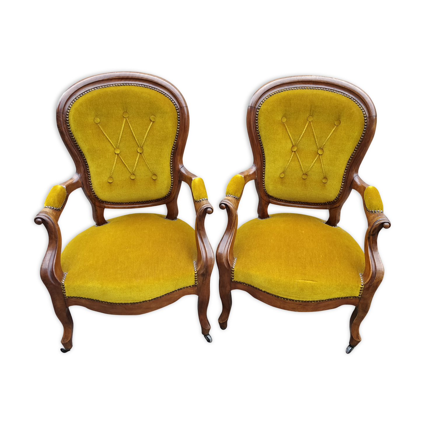 Two "victorien" style chairs