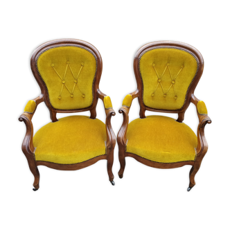 Two "victorien" style chairs
