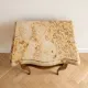 Louis XV style bedside table in marquetry wood and marble