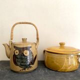 Glazed ceramic teapot, 1980s