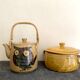 Glazed ceramic teapot, 1980s
