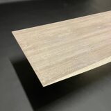 Grande table basse rectangle en travertin de Claude Berraldacci, Années 90.