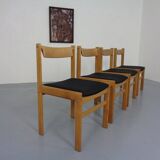 Danish Oak Dining Chairs, Set of 4, 1960s