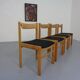 Danish Oak Dining Chairs, Set of 4, 1960s