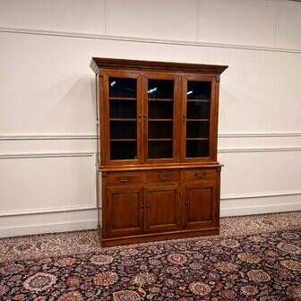 Classic English Eichholtz bookcase buffet cabinet