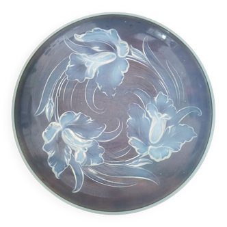 Coupe Iris signée Verlys - Art Nouveau - verre opalescent