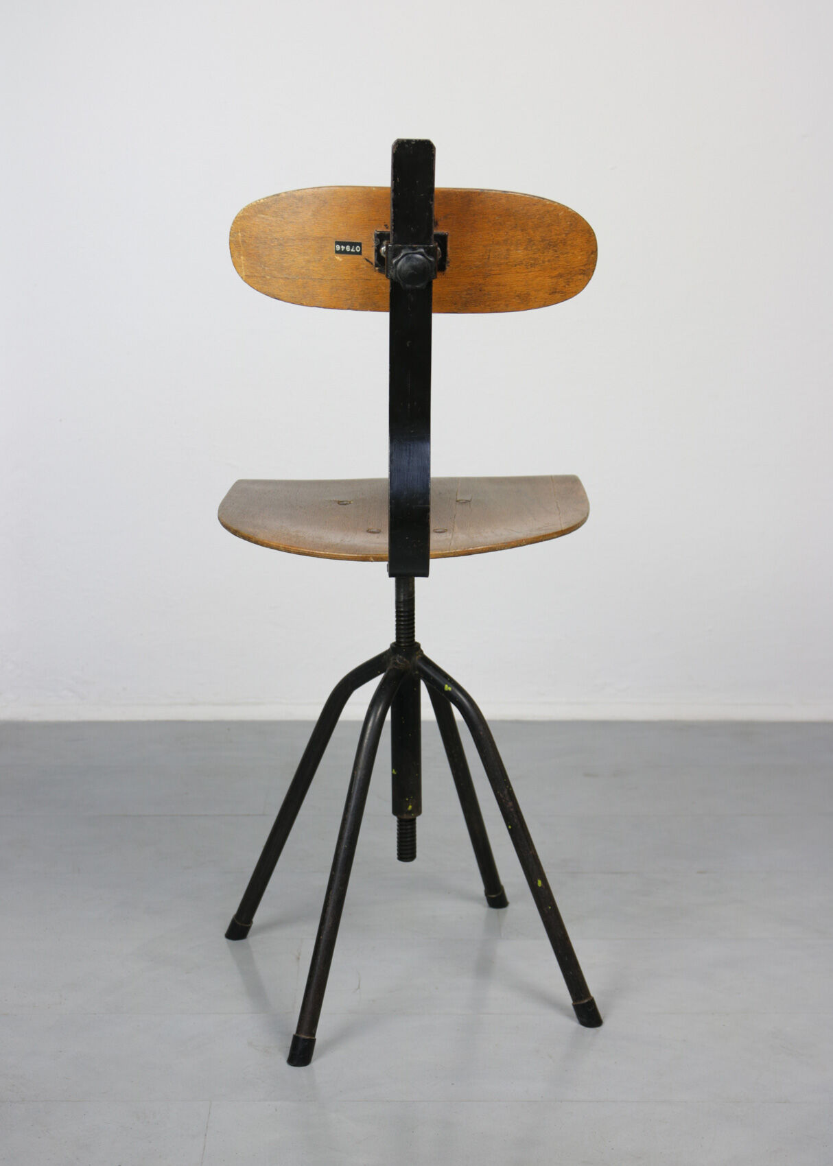 Pair of  swivel chairs industrial black, 1960s