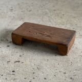 Mini Asian teak side stool blonde
