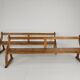Victorian pitch pine school benches – circa 1900, England