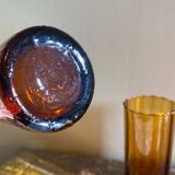 5 amber glasses