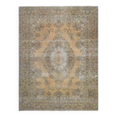 1960s Persian Handmade Wool Cotton Orange Oversized Area Rug 289x387