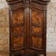 Important Louis XV wedding wardrobe in walnut and burl.